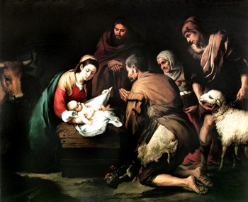 "Adoration of the Shepherds" by Murillo