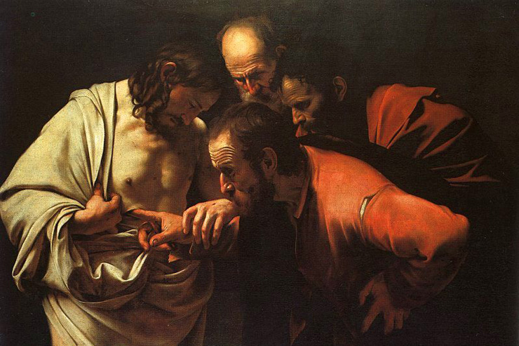 "The Incredulity of Saint Thomas" (detail) by Caravaggio