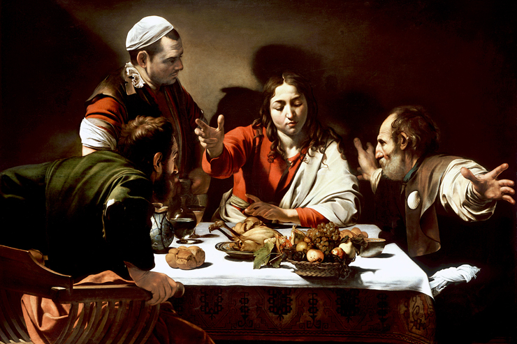 "Supper at Emmaus" (detail) by Caravaggio