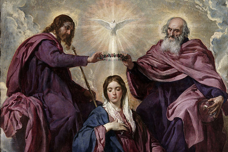 "The Crowning of the Virgin by the Trinity" (detail) by Velázquez