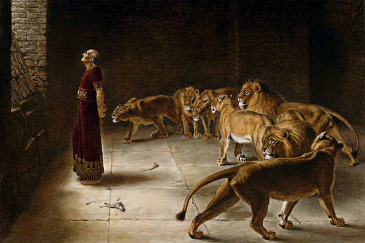 "Daniel's Answer to the King" (detail) by Briton Rivière
