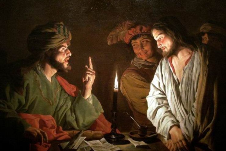 "Christ before Caiaphas" (detail) by Mattias Stom