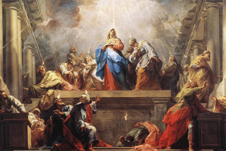 "La Pentecôte" (The Pentecost - detail) by Jean II Restout