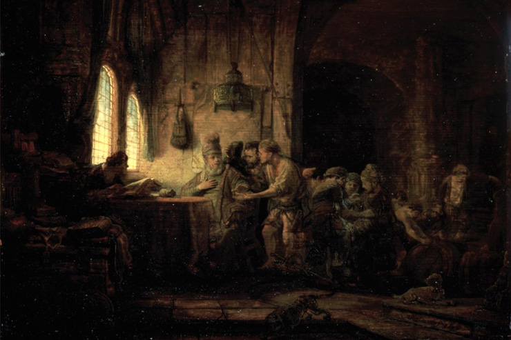 "Parable of the Laborers in the Vineyard" (detail) by Rembrandt