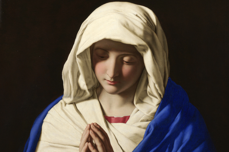 "The Virgin in Prayer" (detail) by Sassoferrato 