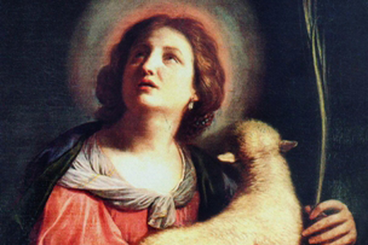 "St. Agnes of Rome" (detail) by Berruguete