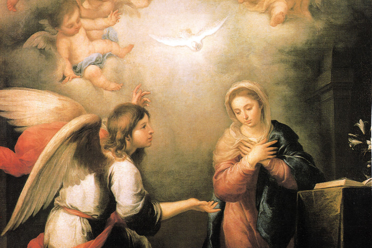 "The Annunciation" (detail) by Murillo