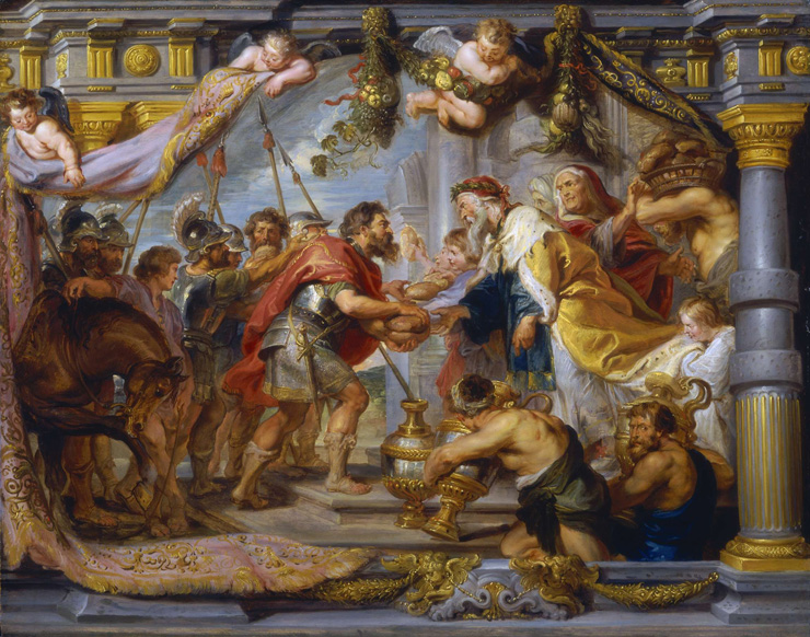 "The Meeting of Abraham and Melchizedek"  by Peter Paul Rubens