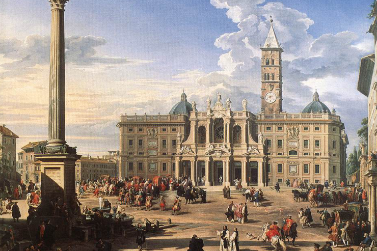 "The Piazza and Church of Santa Maria Maggiore" by Giovanni Paolo Pannini